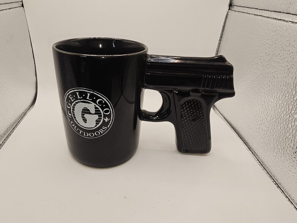 Gellco Outdoors Semi-Auto Pistol Grip, Black Ceramic Coffee Mug